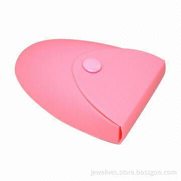 Lovely pink silicone coin wallet